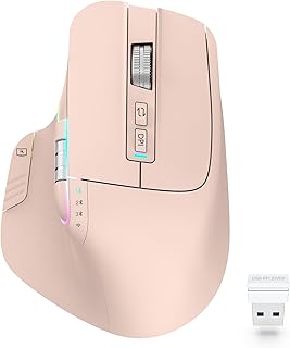 Compare LeadsaiL Wireless Mouse, 2.4G Rechargeable Bluetooth5.2 Mouse for Laptop, Controlling 4 Devices, Up to 3200DPI, Ergonomic Optical Mouse for PC, Notebook at KSA Price