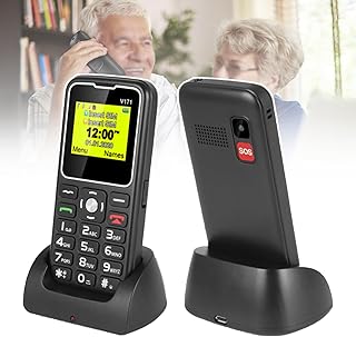 Compare Basic Elderly Mobile Phone, Large Keyboard, Fonts, Display, Speakers, Waterproof, Rich Functions, Easy to Use, Black at KSA Price