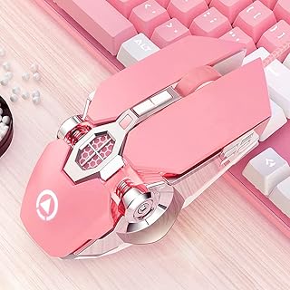 Gaming Mouse Wired Computer Mouse Mechanical Pink…