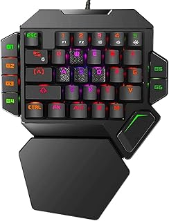 RGB One Handed Mechanical Gaming Keyboard,Colorful…