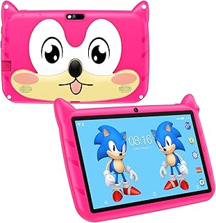 Compare 7 inch Kids Tablet, Quad Core Android 12 2GB 32GB, Parental Control, Eye Protection, Shockproof Case, Dual Camera, WiFi, Bluetooth, Learning Tablet for Kids  Q80 Pink at KSA Price