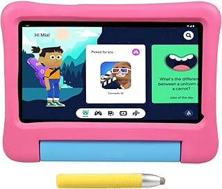 Compare Kids Tablet, Toddler Tablets,7 inch HD IPS Screen, Android 12, Quad Core 2.0 Ghz, 6 GB +32 GB, 5G WiFi, 3500 Mah Battery, Parental Controls, EVA KidProof Case with Stylus Pink at KSA Price