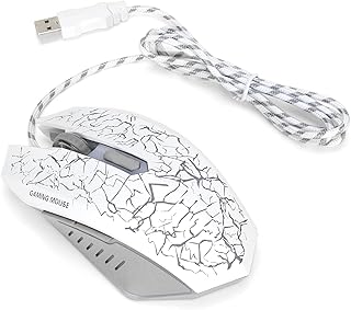 Compare Wired Gaming Mouse Simple Design 3200 DPI Adjustable RGB Optical Computer Mouse Wired Suitable for PCs and Laptops White at KSA Price