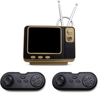 Compare GV300 Retro Bookshelf Classic TV Game Console 3.0 Inch Dual 2.4G BT Wireless Controller Support for Connecting TV 2 Power Supply Modes Battery Best Gift for Kids Adult Color : Khaki at KSA Price