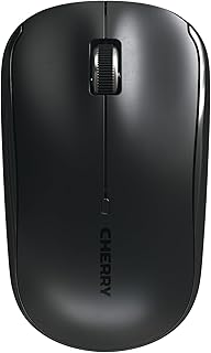 Compare CHERRY MW 2200 Wireless Laptop Mouse 2.4GHz Ambidextrous 1300dpi Chrome Scroll Wheel with Carry Bag Battery Operated Black at KSA Price