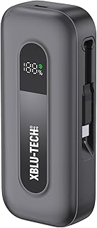 Compare ET010 10000mAh 30W Fast Charging Power Bank with BuiltIn 70cm Retractable USBC Cable Portable Charger for iPhone Samsung USBC Devices – Slim Travel Battery Pack with LED Display Black at KSA Price