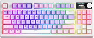 Compare Eacam Wireless Mechanical Keyboard  RGB Mechanical, Three Mode Connectivity, 18 Lighting Effects, Hot Swap, High Capacity Battery, DIY Software Support for PC Gaming and Typing at KSA Price