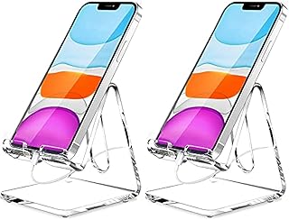 Crpich Acrylic Cell Phone Stand, Portable Phone Holder,…