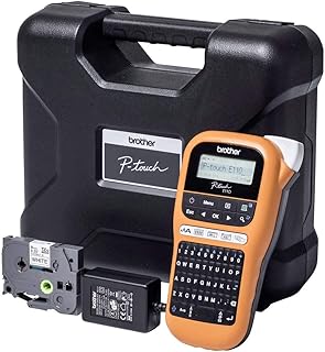Compare Brother PTE110VP Industrial Label Maker with Power Adapter and Carry Case for 3.5 to 12 mm wide TZe tapes, labelling of cables and connectors at KSA Price