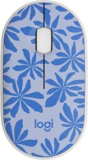Compare Logitech M340 Wireless Mouse with Limited Edition Prints, USB Receiver and Silent Clicks, Portable Wireless Mouse for Laptop, PC, Windows, Chrome, Surface – Blue Floral at KSA Price