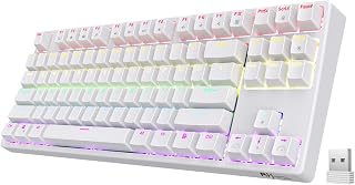 Compare RK ROYAL KLUDGE RK87 Sink87G RGB 80% Mechanical Keyboard, Wireless 2.4G Tenkeyless Mechanical Keyboard with Programmable Software, 87 Keys, Tactile Brown Switches at KSA Price