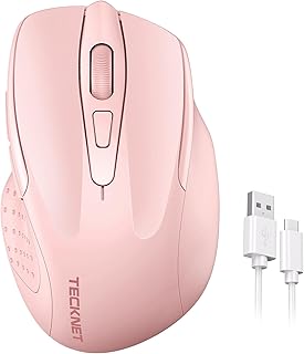 TECKNET Rechargeable Wireless Mouse, 2.4G Silent Quiet…