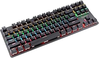 Compare biojee Wired 87Key Mechanical Gaming Keyd Rainbow Backlit Keyd For Windows PC Laptop for Game and Office at KSA Price