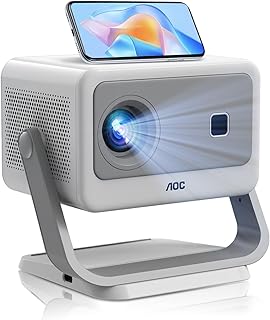 Compare AOC Portable Projector, 1080P, 12000 Lumen, Support 4K,5G WIFI6,Compatible with iOSAndroidPCPS4PS5,300Inch Screen at KSA Price
