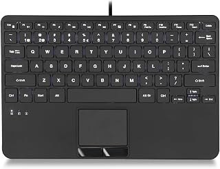 Compare Perixx PERIBOARD425 US Wired Mini USB Keyboard with Touchpad, X Type Scissor Keys, White Backlit, 2 USB Hubs, Compact 11.18x7.17x1.1 Inches, US English at KSA Price