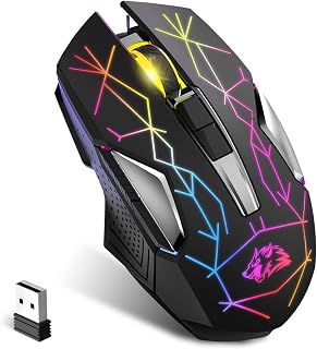 FELICON Wireless Gaming Mouse, Rechargeable Silent…