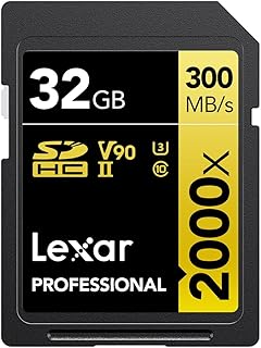 Compare Lexar Professional 2000x 32GB SDHC UHSII Card, Up to 300MBs Read, for DSLR, CinemaQuality Video Cameras at KSA Price