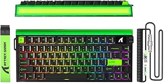 Compare ATTACK SHARK R85 HE 75% Magnetic Wired Gaming Keyboard,8KHz Polling Rate Rapid Trigger,0.005mm RT Precision,256K Scan Rate,Custom HotSwappable,Web Driver PC Keyboard for GamerWinMac,Neon Green at KSA Price