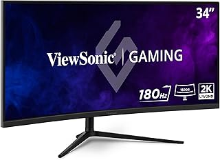 Compare ViewSonic VX34182KPC, 34 inch, UWQHD UltraWide QHD, 180Hz, 1ms, FreeSync Premium, Adjustable Stand, HDMI 2.0: 2 at KSA Price