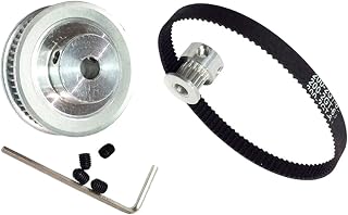 Compare ZHaonanTiming pulley, HTD 2GT Timing Belt Pulley Kits, GT2 Timing Belt Closedloop 200mm Pulley 20 Teeth + 60 Teeth For 3D Printer Accessories, Accurate size at KSA Price