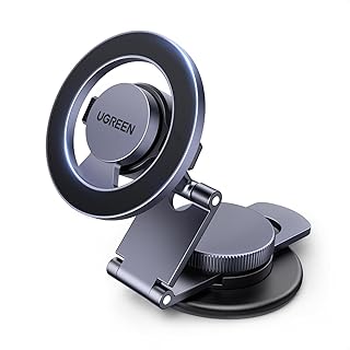 Compare UGREEN MagSafe Car Mount Tesla Magnetic Car Phone Holder, Upgraded 5in1 TeslaDashboardAir VentWindscreen, 360° Rotation Retractable Accessories, Fit for iPhone 161514, Samsung S24S23 at KSA Price