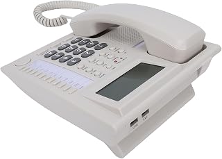 Compare Big Key Phone, 2 Inch Large LCD Display Corded Landline Telephone with Call Blocking and 32 Blacklist, Hands Free Calling for Seniors at KSA Price