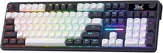 Compare Redragon K762 Wireless Gasket Gaming Keyboard wHype Screen & Knob, 104 Keys Mechanical Keyboard, EasyControl 1.14’’ TFT Info Display, 5Layer Noise Dampening, Round PBT Keycaps, Mint Mambo Switch at KSA Price