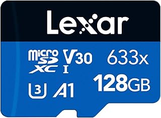 Lexar 633x 128GB Micro SD Card, microSDXC UHS-I…