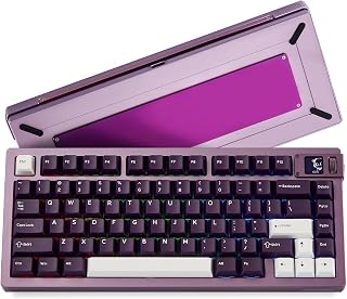 Compare Akko MOD007 V5 HE Wired Rapid Trigger Gaming Keyboard Quick Release Aluminum Wired Keyboard with Personalized Screen Aluminum Plate Purple, AstroAim Switch at KSA Price