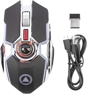 Compare Adjustable Wireless Mouse with RGB Backlight for Home, School, Travel, Ergonomic, Extremely Quiet Mouse for Computer Mice USB Charging at KSA Price