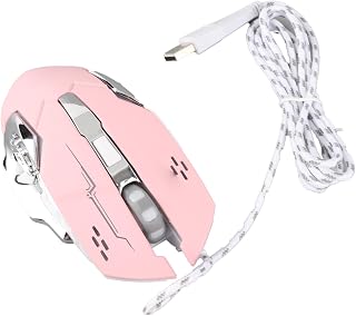 Compare ASHATA Wired Gaming Mouse with RGB Backlight, 4 Adjustable DPI Pink at KSA Price