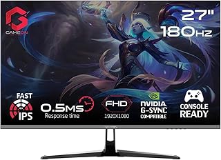 Compare GAMEON 27” IPS Gaming Monitor – FHD 1080p, 180Hz Refresh Rate, 0.5ms Response Time, HDMI 2.1 Port, FreeSync GSync Compatible, HDR Ready, Builtin Speakers, Console, GOPS27180IPS  Black at KSA Price