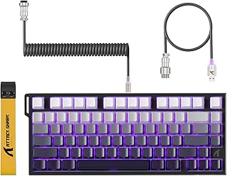 Compare ATTACK SHARK R82 HE Wired 75% Gaming Keyboard, Magnetic Switch, 8000Hz Polling Rate, UltraPrecision 0.005mm RT Tech, RGB Backlit, Top5 SoundDampening Layers, with C01ULTRA LED Cable Moonlit night at KSA Price