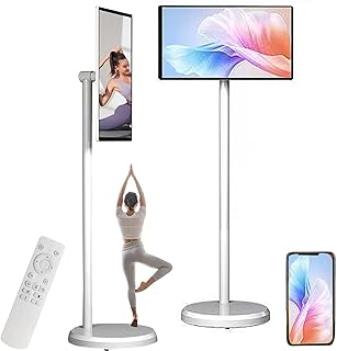 Compare Portable Tv  8MP Camera, 21.5″ Display  1080P HD Touchscreen, Android OS, With Wheels  Rotatable Screen, Supports Screen Mirroring From Mobile Phones, For Home, Office, Travel 4+64G at KSA Price