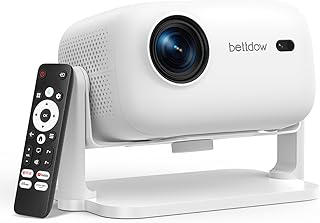 Compare Bettdow 4K Projector Official Netflix, Fully Sealed 1080P Smart Projector, AutofocusTrapezoid Correction, WiFi6 and Bluetooth 5.2, HDR 1010+ Projector for Home Theater, White at KSA Price
