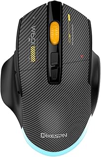 Compare Wisfunlly Wireless Gaming Mouse, HighPrecision 12800DPI Optical Sensor Gamer Mouse with 7 Programmable Macro Shortcuts, 4 Backlit Modes, Screen Mapping for PCMac Computer and Laptop at KSA Price