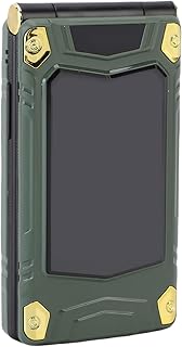 Compare Rugged Flip Phone with Alloy Hinge, 4800mAh Battery, Dual Screen, Loud Speaker, 1.3MP Camera, Dual SIM GSM Unlocked Green at KSA Price