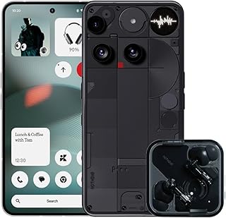 Compare Nothing Phone 3  Smartphone with 50 MP Triple Rear Camera system, 24 Hour Silicon Carbon Long Lasting Battery, 6.67" 120Hz AMOLED Display and Glyph Matrix, 16GB + 512GB  Black Bundle Ear Black at KSA Price