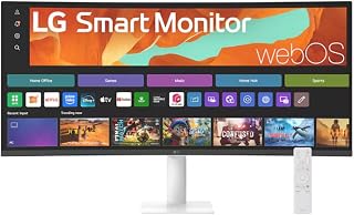 Compare LG Smart Monitor 34U601SAW 34 Inch Curved VA Panel QHD Resolution 3440 x 1440, 5ms GtG 100Hz, HDR 10, sRGB 99% CIE1931, Tilt at KSA Price