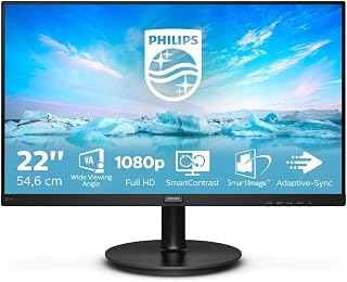 Compare PHILIPS 22 inch Computer Monitor, PHILIPS  22 Inch FHD Monitor, 75 Hz, 4ms, VA, LowBlue, Flickerfree 1920 x 1080, 200 cdm², HDMIVGA black 221V8 at KSA Price