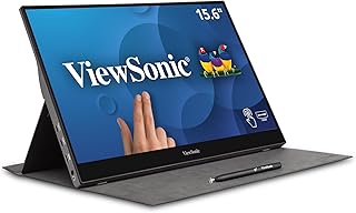 Compare ViewSonic TD1655, 16 inch, FHD Full HD, 60Hz, 6.5ms, Flexible display setup – work at any angle, USBC onecable solution for multimedia transfer at KSA Price
