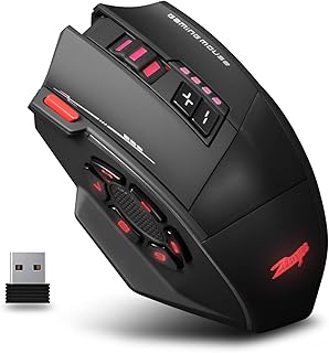 Compare Wireless Gaming Mouse, RGB Dual Mode Bluetooth Mouse Up 24,000 DPI, 13 Macro Programmable Buttons, Optical Computer Mouse 50Hrs for PC Laptop MOBA FPS, PMW3311, Comfort Grip Black at KSA Price