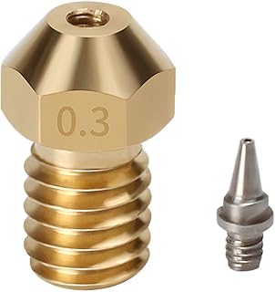 Compare 3D Printer Parts M6 V5 V6 Nozzle for E3D 0.20.30.40.5mm Removable Stainless Steel Tips Suitable for E3D V6 Hotend Nozzle 1.75mm 3D Printing Accessories Size : 0.2mm at KSA Price
