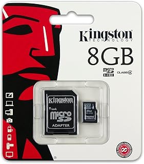 Compare Kingston 8GB Class 4 MicroSDHC Card Flash Memory with SD Adapter SDC48GB at KSA Price