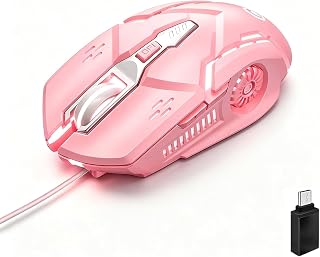 Compare Wired USB Mouse, RGB Office Mouse 6 Buttons, DPI 12003200, Rs. at KSA Price