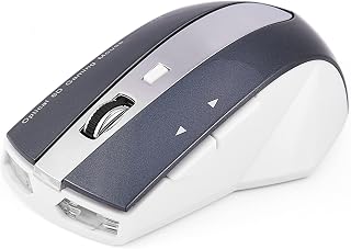 Compare Rechargeable Wireless Optical Mouse Gaming Mice with Charging Dock and 3 Port USB Hub for PC and Laptops Silver at KSA Price