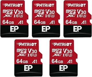 Compare Patriot 64GB A1  V30 Micro SD Card for Android Phones and Tablets, 4K Video Recording  5 Pack, Lot of 5 at KSA Price