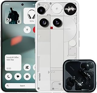 Compare Nothing Phone 3  Smartphone with 50 MP Triple Rear Camera system, 24 Hour Silicon Carbon Long Lasting Battery, 6.67" 120Hz AMOLED Display and Glyph Matrix, 16GB + 512GB  White Bundle Ear Black at KSA Price