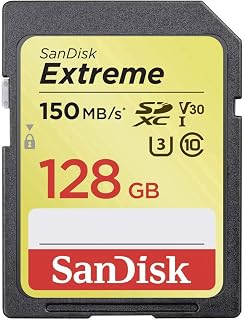 Compare SanDisk Extreme 128GB SDXC Memory Card up to 150MBs, UHSI, Class 10, U3, V30 at KSA Price