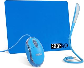 Compare Mini Optical Wired Computer Mouse for Laptop PC Computer Blue at KSA Price
